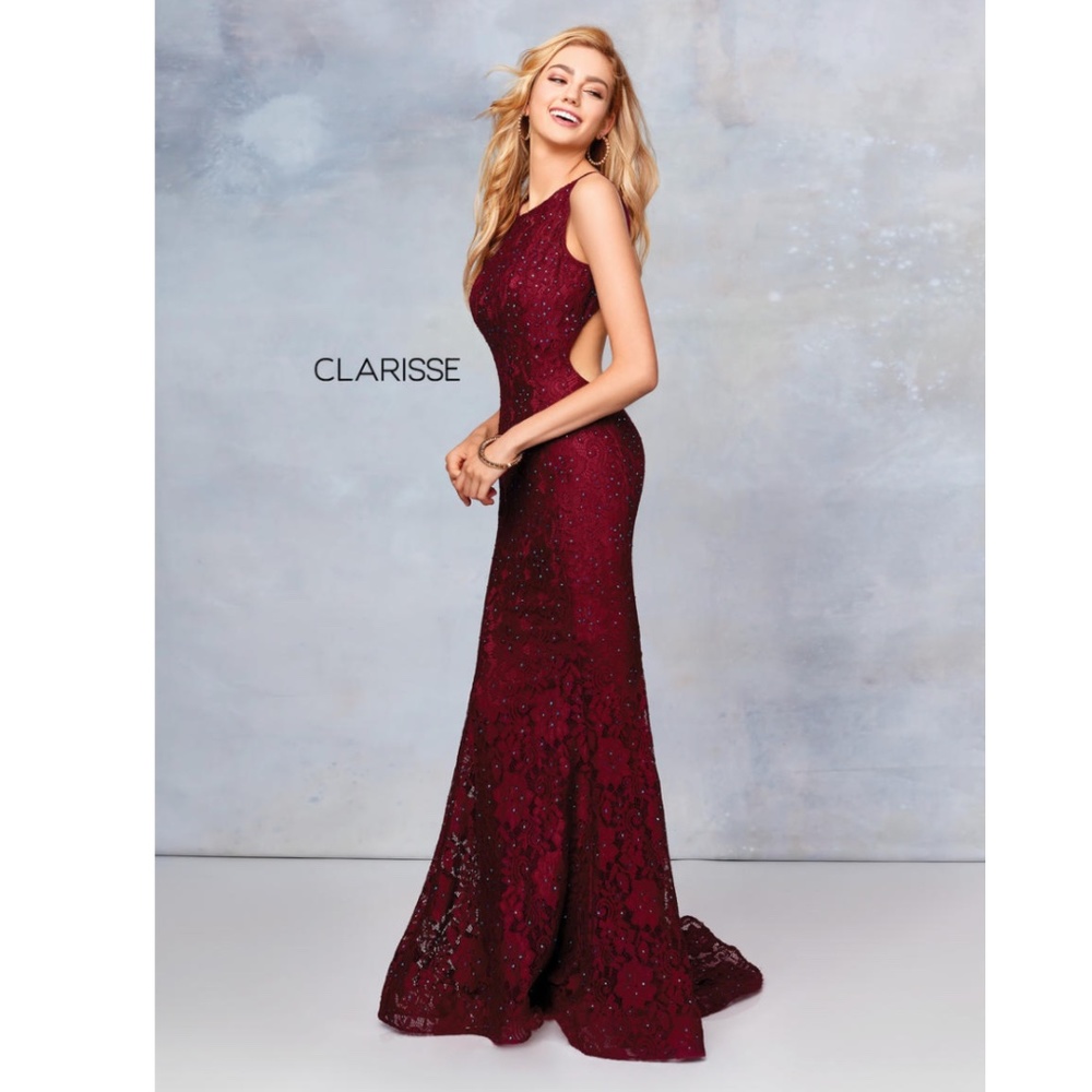 CLARISSE lace formal prom dress